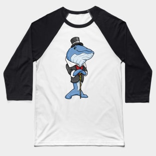 Whale as groom with jacket bow and walking stick Baseball T-Shirt